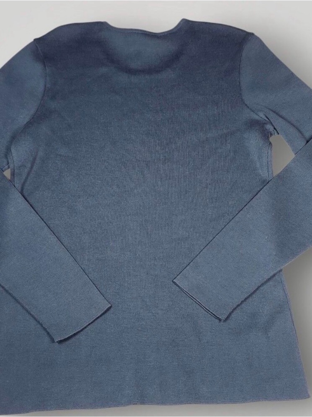 Make Offer! Peruvian Connection Women's Slate Blue Pima Cotton Crewneck Large